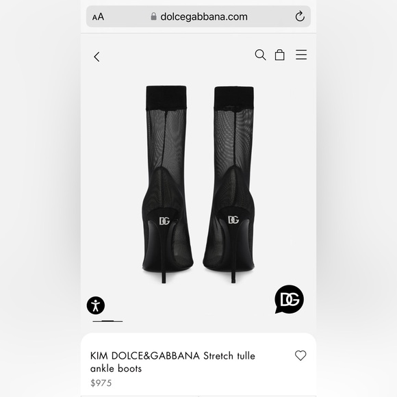 KIM DOLCE&GABBANA Stretch tulle ankle boots $975 - Picture 9 of 15